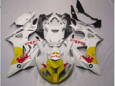 Carénage BMW S1000RR 09-14 - Jaune Blanc Red Bull