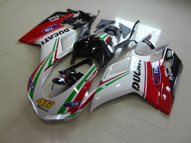 Carénage Ducati 1098 07-14 - Blanc Rouge 46 Carénage Ducati 1098 07-14 - Blanc Rouge 46