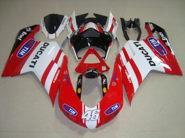 Carénage Ducati 1098 07-14 - Rouge Blanc Tim 46