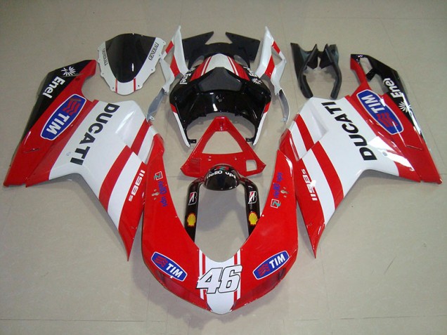 Carénage Ducati 1098 07-14 - Rouge Blanc Tim 46 Carénage Ducati 1098 07-14 - Rouge Blanc Tim 46