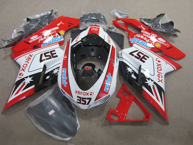 Carénage Ducati 1098 07-14 - Rouge Blanc Xerox 357 Carénage Ducati 1098 07-14 - Rouge Blanc Xerox 357
