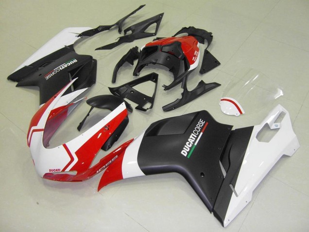 Carénage Ducati 848 1098 1198 07-14 - Noir Mat Blanc Rouge Carénage Ducati 848 1098 1198 07-14 - Noir Mat Blanc Rouge