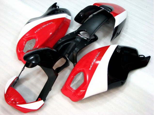 Carénage Ducati Monster 696 08-12 - Noir Rouge Blanc Monster Carénage Ducati Monster 696 08-12 - Noir Rouge Blanc Monster