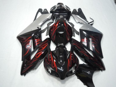 Carénage Honda CBR 1000 RR 04-05 - Noir Rouge Flamme