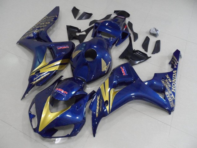 Carénage Honda CBR 1000 RR 06-07 - Bleu Foncé avec Or Bande Carénage Honda CBR 1000 RR 06-07 - Bleu Foncé avec Or Bande