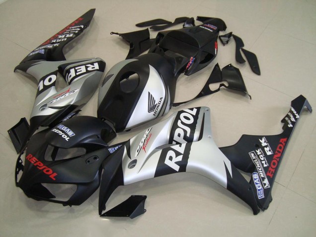Carénage Honda CBR 1000 RR 06-07 - Noir Mat Argent Repsol Carénage Honda CBR 1000 RR 06-07 - Noir Mat Argent Repsol