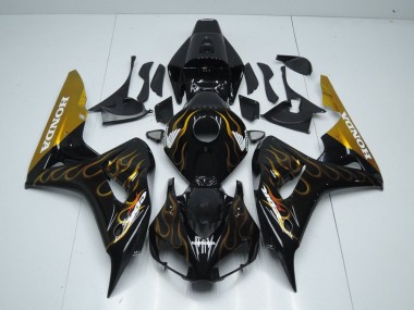 Carénage Honda CBR 1000 RR 06-07 - Noir Or Flamme