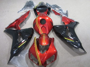 Carénage Honda CBR 1000 RR 06-07 - Noir Rouge Jaune