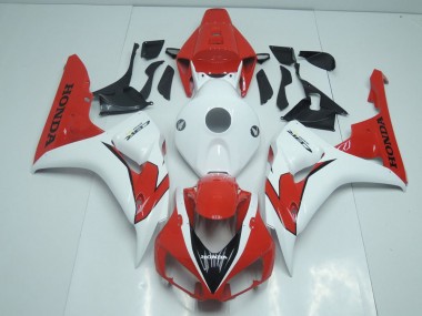 Carénage Honda CBR 1000 RR 06-07 - Orange Rouge et Blanc