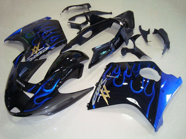 Carénage Honda CBR 1100 XX Blackbird 96-07 - Noir Bleu Flamme Carénage Honda CBR 1100 XX Blackbird 96-07 - Noir Bleu Flamme