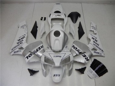 Carénage Honda CBR 600 RR 03-04 - Argent Blanc Noir Repsol