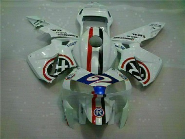 Carénage Honda CBR 600 RR 03-04 - Blanc Bleu R 2