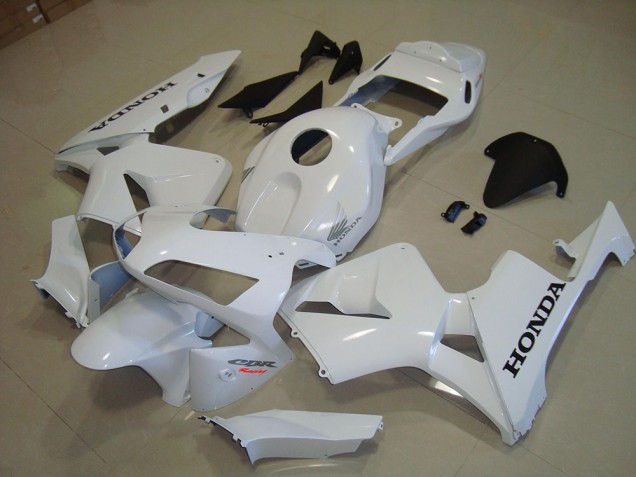 Carénage Honda CBR 600 RR 03-04 - Blanc Noir Décalque Carénage Honda CBR 600 RR 03-04 - Blanc Noir Décalque
