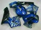 Carénage Honda CBR 600 RR 03-04 - Bleu avec Argent Flamme