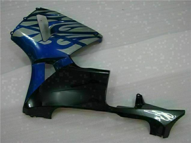 Carénage Honda CBR 600 RR 03-04 - Bleu avec Argent Flamme