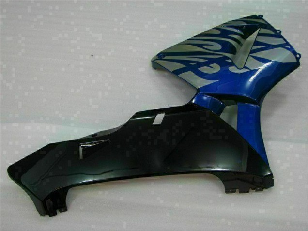 Carénage Honda CBR 600 RR 03-04 - Bleu avec Argent Flamme