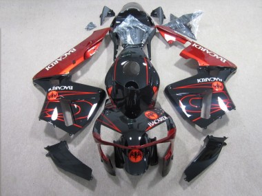 Carénage Honda CBR 600 RR 03-04 - Noir Rouge RACARDI