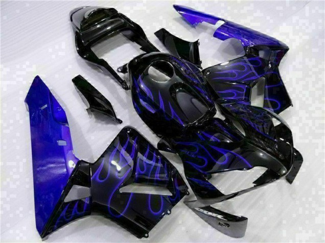 Carénage Honda CBR 600 RR 03-04 - Noir avec Bleu Flamme Carénage Honda CBR 600 RR 03-04 - Noir avec Bleu Flamme
