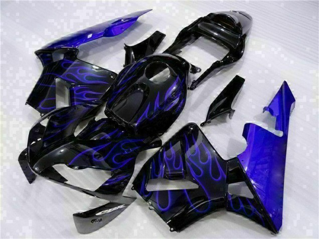 Carénage Honda CBR 600 RR 03-04 - Noir avec Bleu Flamme Carénage Honda CBR 600 RR 03-04 - Noir avec Bleu Flamme