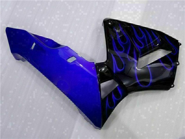 Carénage Honda CBR 600 RR 03-04 - Noir avec Bleu Flamme Carénage Honda CBR 600 RR 03-04 - Noir avec Bleu Flamme