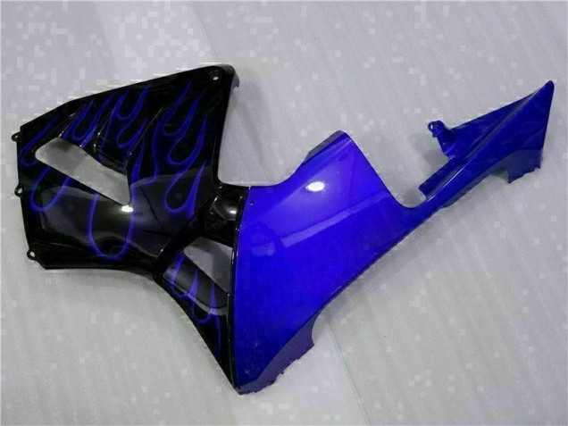 Carénage Honda CBR 600 RR 03-04 - Noir avec Bleu Flamme Carénage Honda CBR 600 RR 03-04 - Noir avec Bleu Flamme