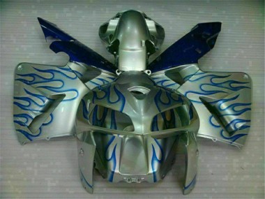 Carénage Honda CBR 600 RR 05-06 - Blanc Bleu Flamme