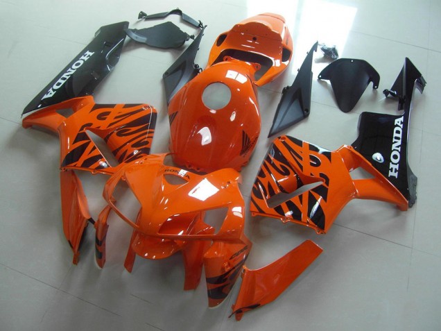 Carénage Honda CBR 600 RR 05-06 - Orange Noir Flamme Carénage Honda CBR 600 RR 05-06 - Orange Noir Flamme
