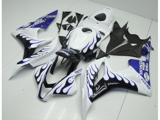 Carénage Honda CBR 600 RR 07-08 - Blanc Bleu Flamme Carénage Honda CBR 600 RR 07-08 - Blanc Bleu Flamme