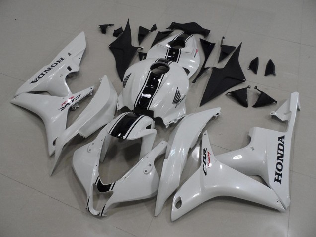 Carénage Honda CBR 600 RR 07-08 - Blanc Nacré avec Noir Bande Carénage Honda CBR 600 RR 07-08 - Blanc Nacré avec Noir Bande
