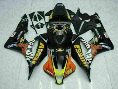 Carénage Honda CBR 600 RR 07-08 - Noir Jaune Repsol 46