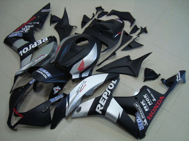 Carénage Honda CBR 600 RR 07-08 - Noir Mat Argent Repsol Carénage Honda CBR 600 RR 07-08 - Noir Mat Argent Repsol