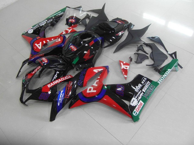 Carénage Honda CBR 600 RR 07-08 - Noir Rouge Pata Carénage Honda CBR 600 RR 07-08 - Noir Rouge Pata
