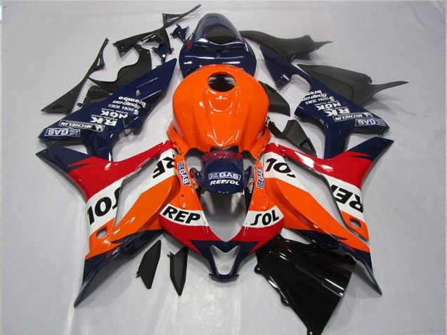 Carénage Honda CBR 600 RR 07-08 - Orange Bleu Noir Repsol Carénage Honda CBR 600 RR 07-08 - Orange Bleu Noir Repsol