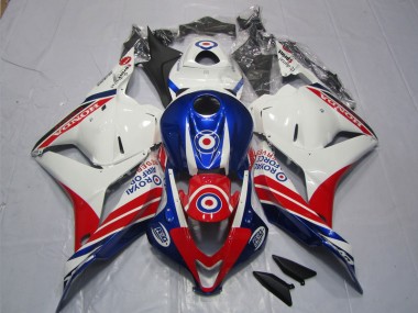 Carénage Honda CBR 600 RR 09-12 - Blanc Bleu Rouge