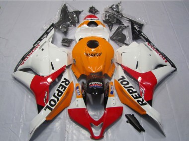 Carénage Honda CBR 600 RR 09-12 - Blanc Orange Noir Repsol
