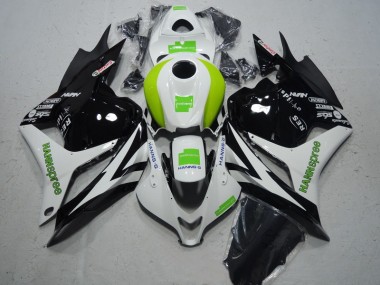 Carénage Honda CBR 600 RR 09-12 - Noir Blanc Vert Hannspree