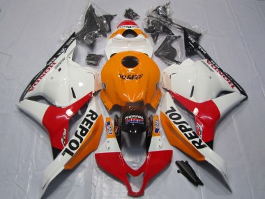 Carénage Honda CBR 600 RR 09-12 - Orange Rouge Blanc Repsol