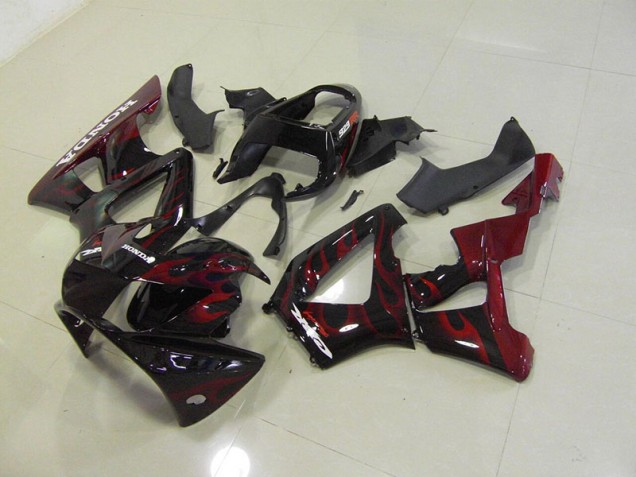 Carénage Honda CBR 900 RR 929 00-01 - Noir Rouge Flamme Carénage Honda CBR 900 RR 929 00-01 - Noir Rouge Flamme