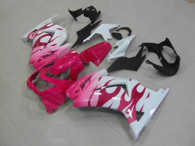 Carénage Kawasaki ZX 250R 08-12 - Rose Blanc Carénage Kawasaki ZX 250R 08-12 - Rose Blanc