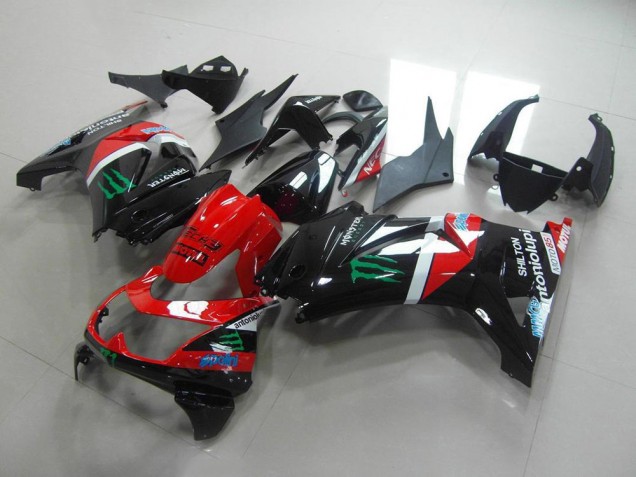 Carénage Kawasaki ZX 250R 08-12 - Rouge et Noir Monster Carénage Kawasaki ZX 250R 08-12 - Rouge et Noir Monster