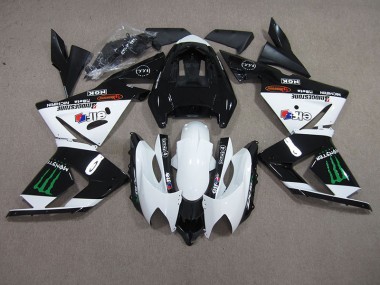 Carénage Kawasaki ZX10R 03-05 - Noir Blanc Monster