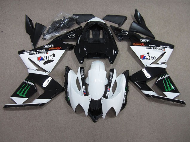 Carénage Kawasaki ZX10R 03-05 - Noir Blanc Monster Carénage Kawasaki ZX10R 03-05 - Noir Blanc Monster