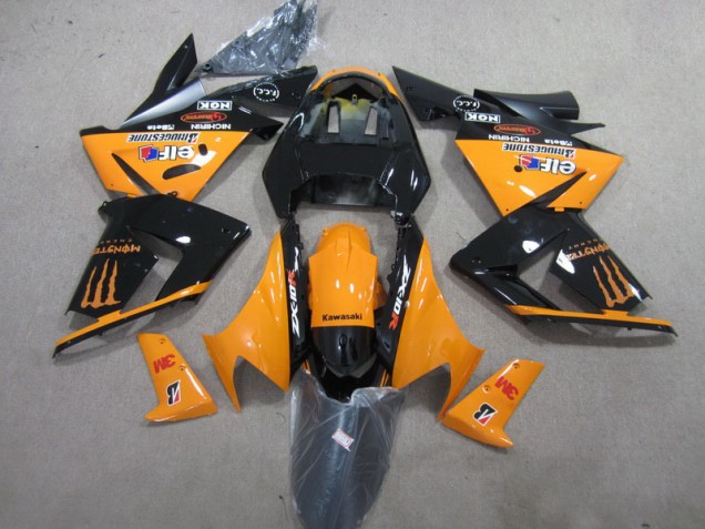 Carénage Kawasaki ZX10R 03-05 - Noir Orange 3M Monster Carénage Kawasaki ZX10R 03-05 - Noir Orange 3M Monster