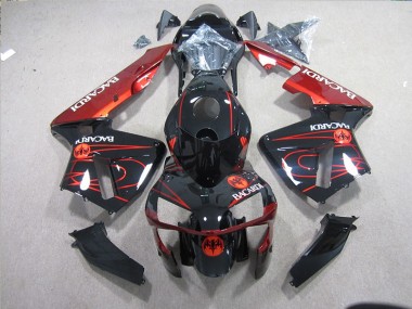 Carénage Kawasaki ZX10R 03-05 - Noir Rouge Racardi