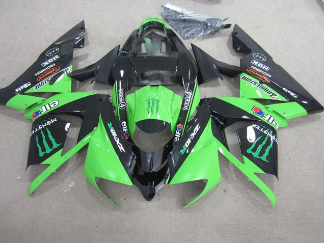 Carénage Kawasaki ZX10R 03-05 - Noir Vert Monster Carénage Kawasaki ZX10R 03-05 - Noir Vert Monster