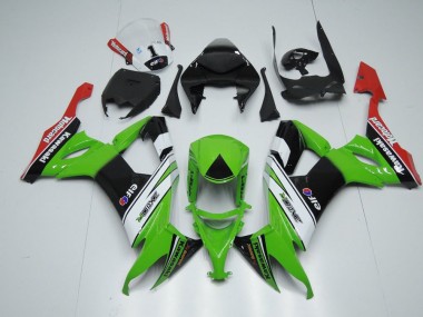 Carénage Kawasaki ZX10R 08-10 - Blanc Noir et Vert