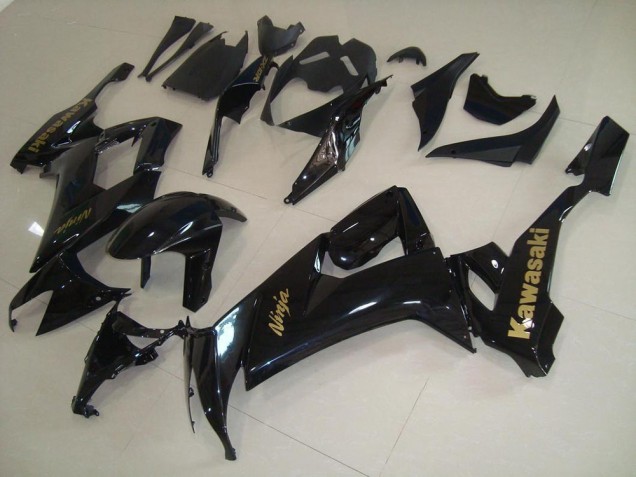 Carénage Kawasaki ZX10R 08-10 - Noir Brillant avec Or Décalque Carénage Kawasaki ZX10R 08-10 - Noir Brillant avec Or Décalque