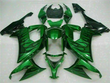 Carénage Kawasaki ZX10R 08-10 - Vert Flamme
