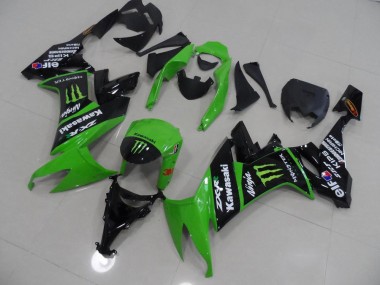 Carénage Kawasaki ZX10R 08-10 - Vert et Noir Monster