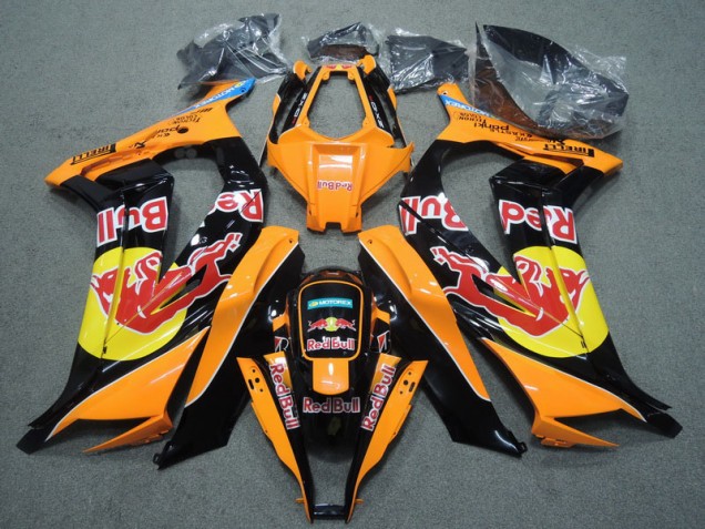 Carénage Kawasaki ZX10R 11-15 - Noir Orange Red Bull